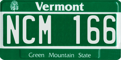 VT license plate NCM166