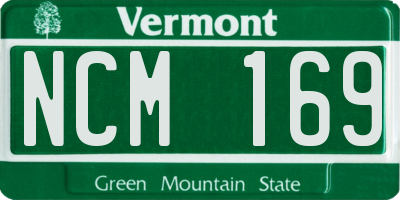 VT license plate NCM169