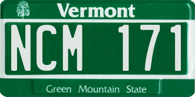 VT license plate NCM171