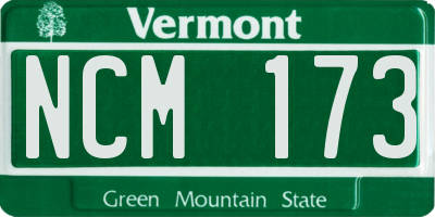 VT license plate NCM173