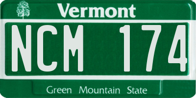 VT license plate NCM174