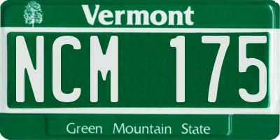VT license plate NCM175
