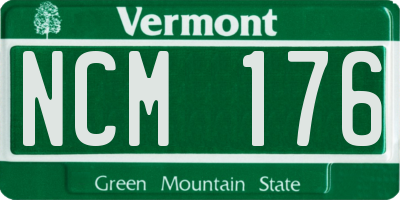 VT license plate NCM176