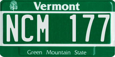 VT license plate NCM177
