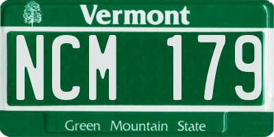 VT license plate NCM179
