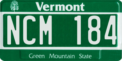 VT license plate NCM184