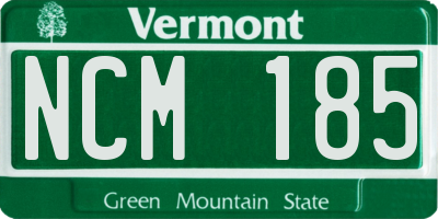 VT license plate NCM185