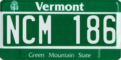 VT license plate NCM186