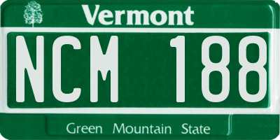 VT license plate NCM188