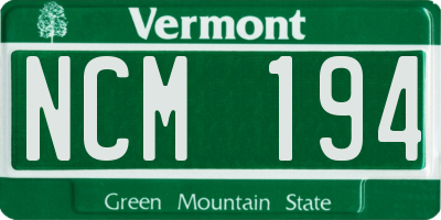 VT license plate NCM194