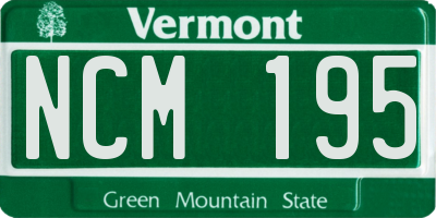 VT license plate NCM195
