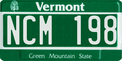 VT license plate NCM198