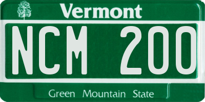 VT license plate NCM200