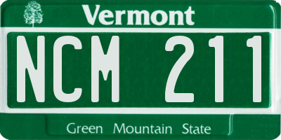 VT license plate NCM211