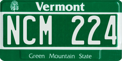 VT license plate NCM224