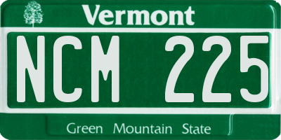 VT license plate NCM225