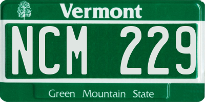 VT license plate NCM229