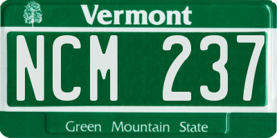 VT license plate NCM237