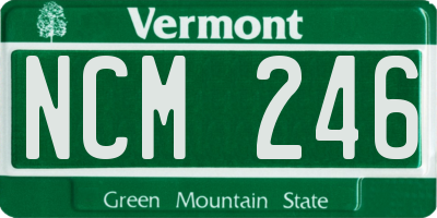 VT license plate NCM246