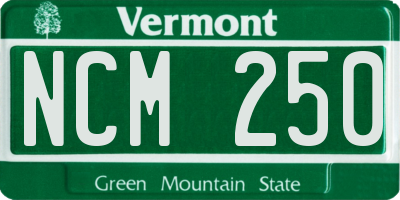 VT license plate NCM250