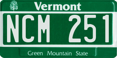 VT license plate NCM251