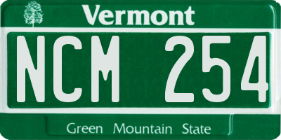 VT license plate NCM254