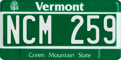 VT license plate NCM259