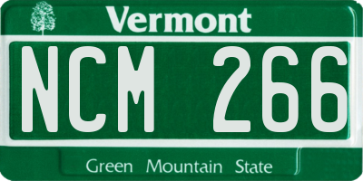 VT license plate NCM266