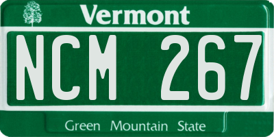 VT license plate NCM267