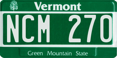 VT license plate NCM270