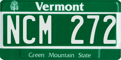 VT license plate NCM272