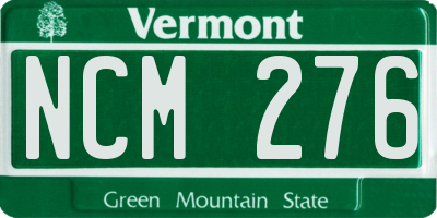 VT license plate NCM276