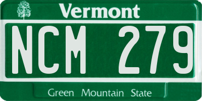 VT license plate NCM279