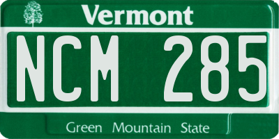 VT license plate NCM285