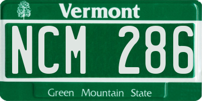 VT license plate NCM286