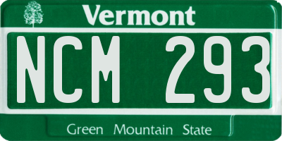 VT license plate NCM293