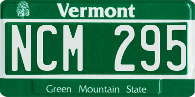 VT license plate NCM295