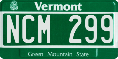 VT license plate NCM299