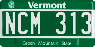 VT license plate NCM313