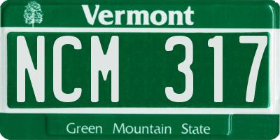 VT license plate NCM317