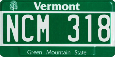 VT license plate NCM318