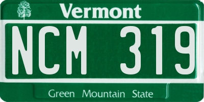VT license plate NCM319