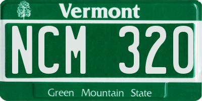 VT license plate NCM320