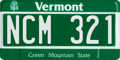 VT license plate NCM321