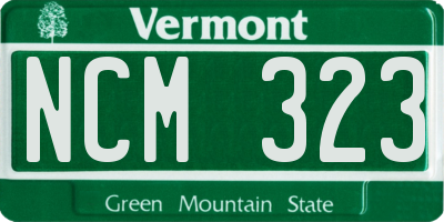 VT license plate NCM323