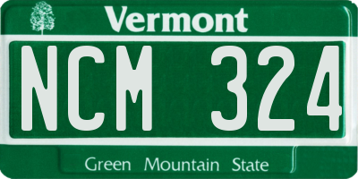 VT license plate NCM324
