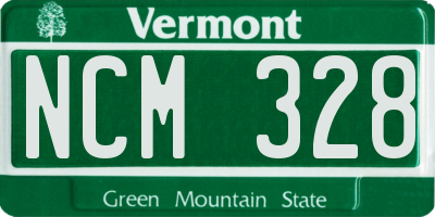 VT license plate NCM328