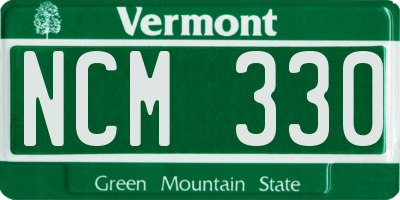 VT license plate NCM330
