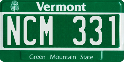 VT license plate NCM331