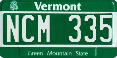 VT license plate NCM335